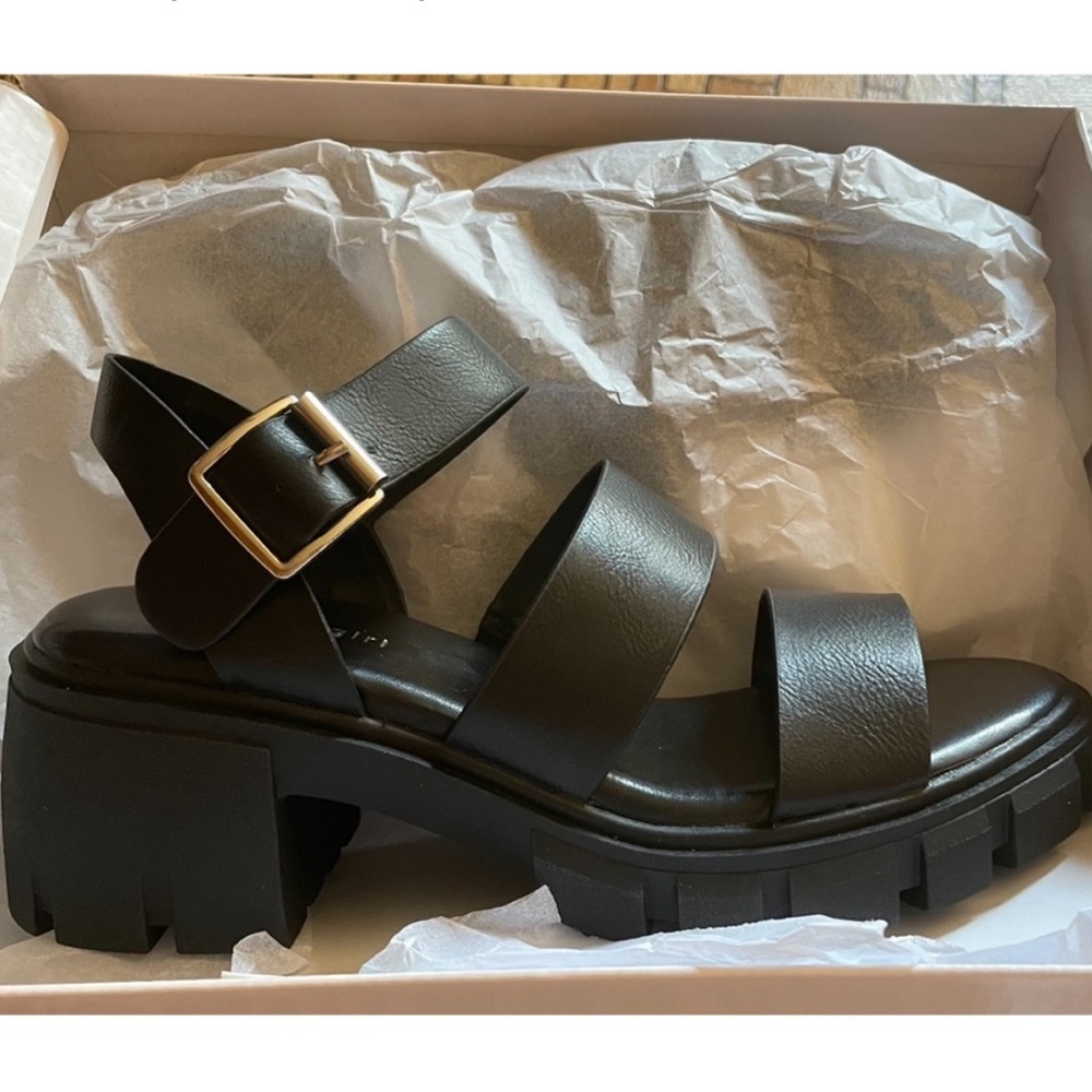 Chunky Black Sandals